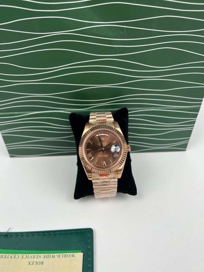 Rolex Day-Date Chocolate Roman Dial 40 MM - Afbeelding 3