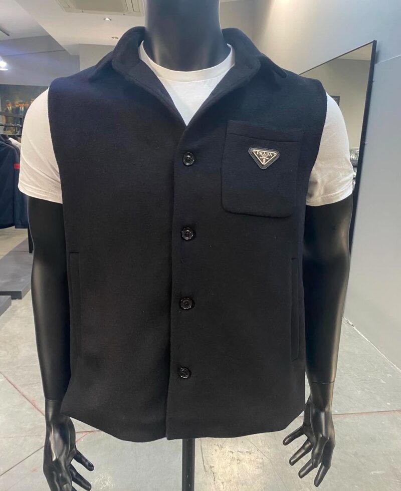 Prada Nette Bodywarmer Antraciet Grijs