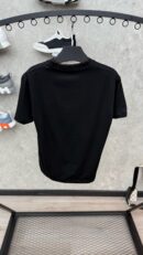 Hermes Black Tshirt Basic Orange Small logo
