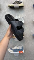 Dior Key Leer Zwart  Slippers