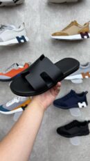 Hermes Slippers Zwart