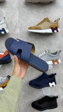 Hermes Slippers Blue