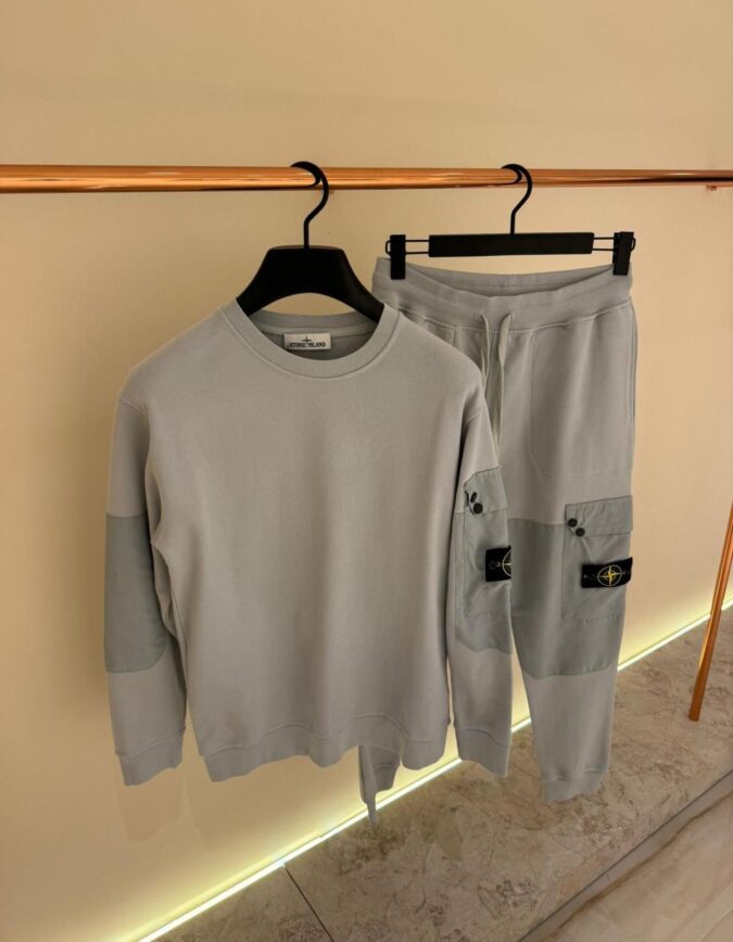Stone Island Trainingspak lichtgrijs