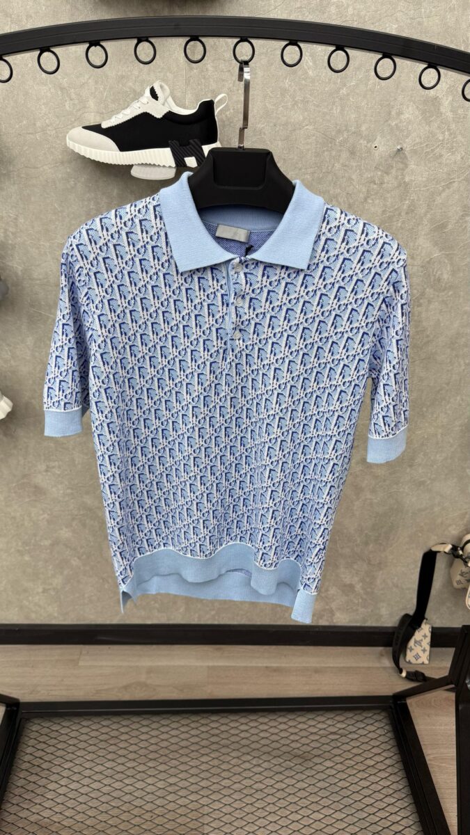 Dior Oblique Polo Blauw