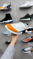 Hermes Sneaker Oranje Wit Zwart