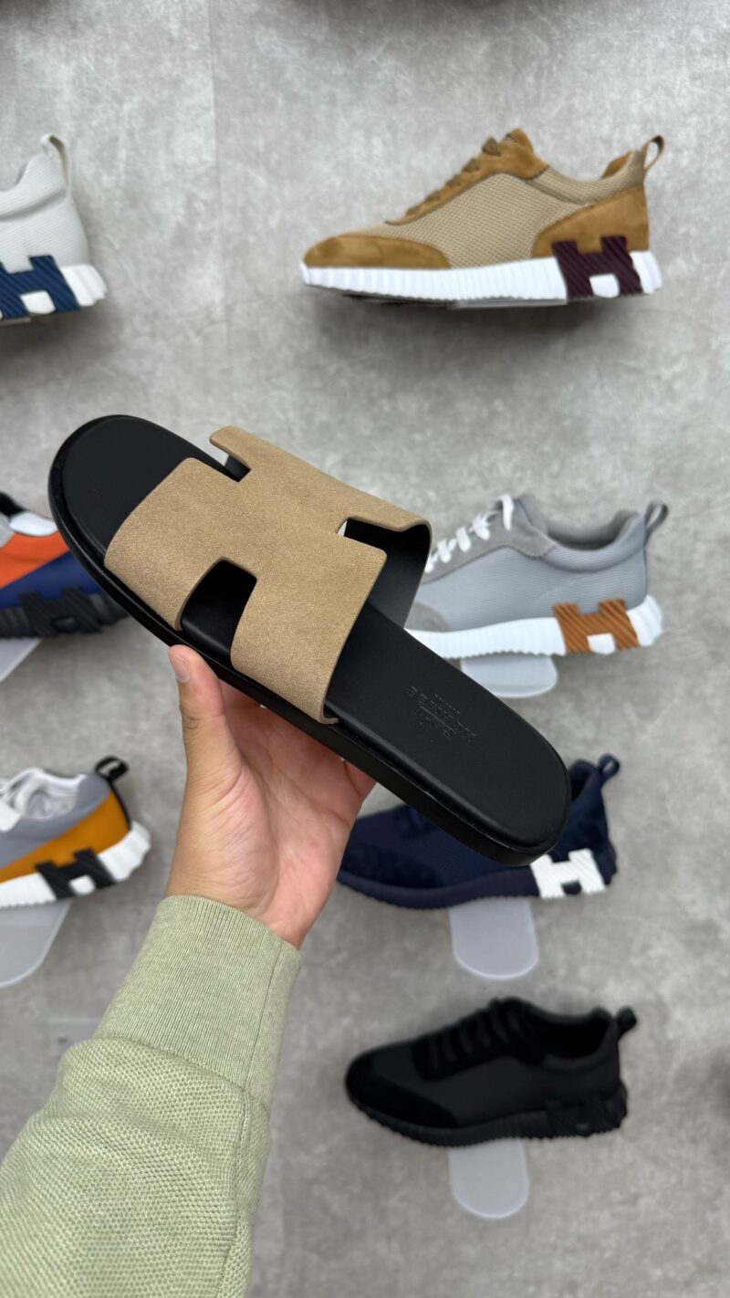 Hermes Slippers Taupe