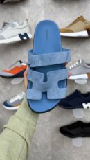 Hermes Sandalen Blauw Suede