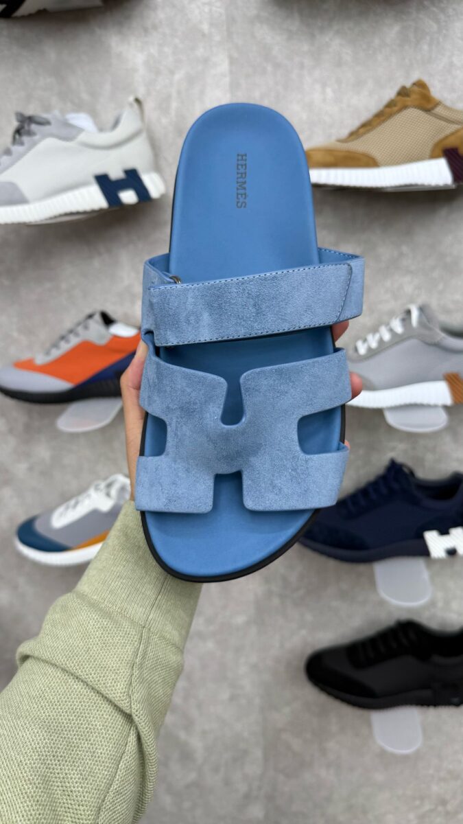 Hermes Sandalen Blauw Suede
