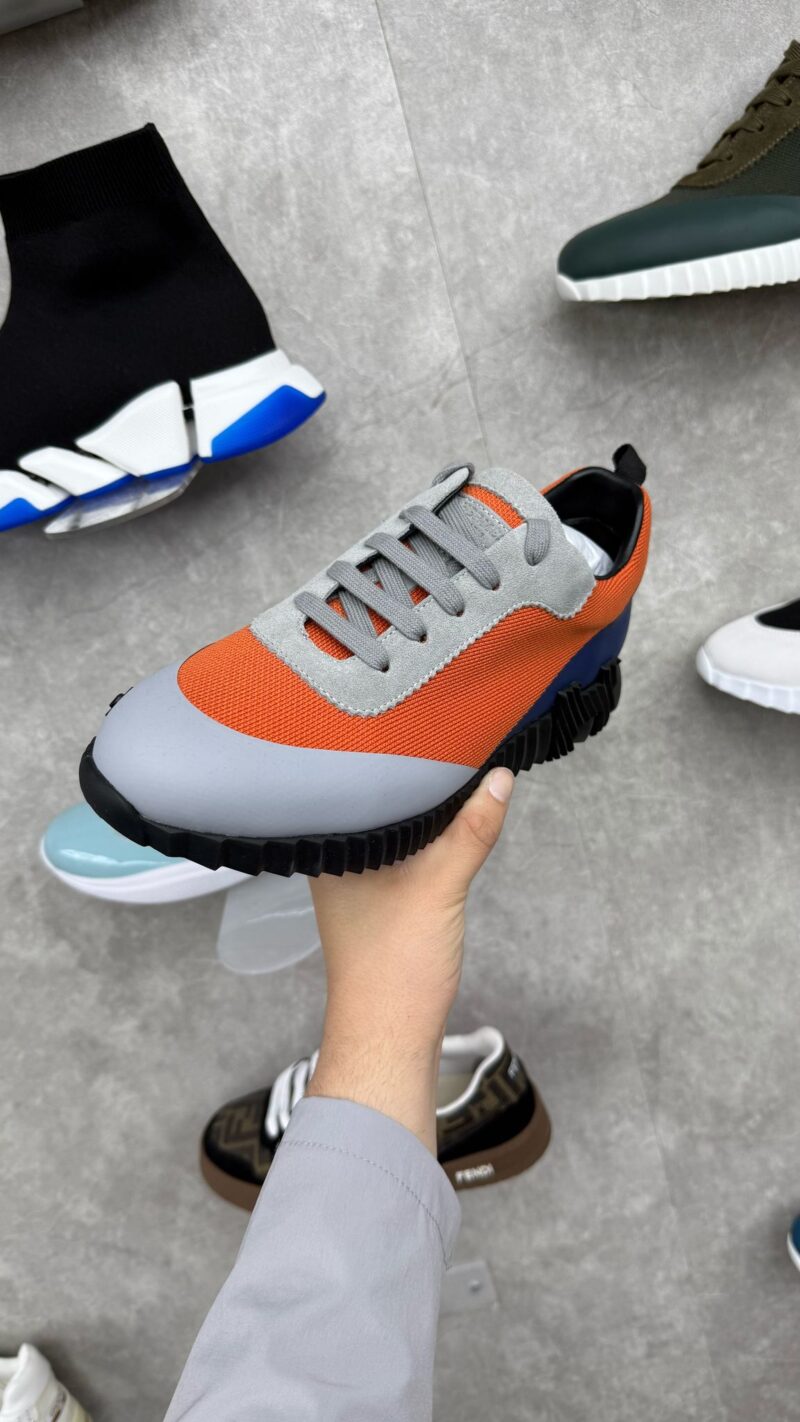 Hermes Sneaker Grijs Oranje Blauw - Afbeelding 2