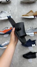 Hermes Slippers Zwart