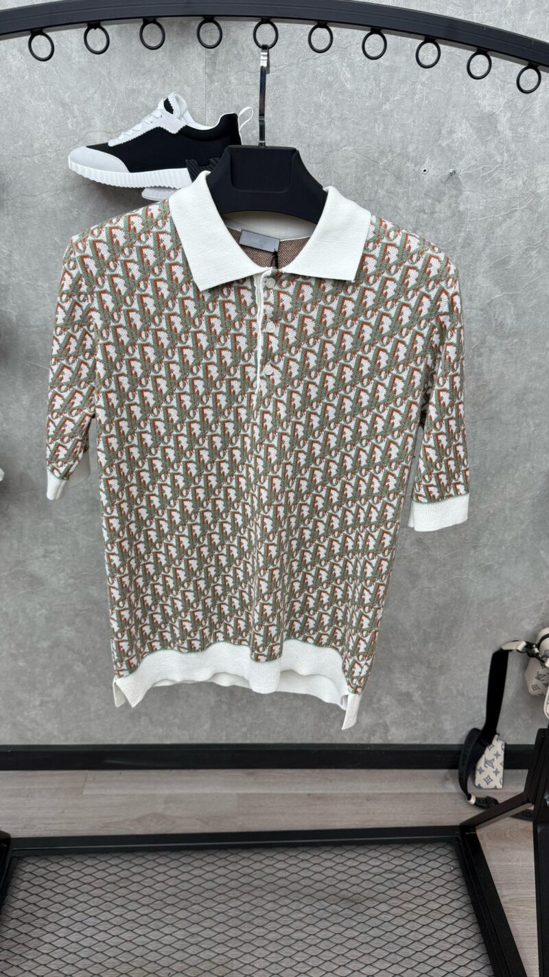 Dior Oblique Polo Groen Oranje