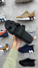 Hermes Sandalen Zwart Leer