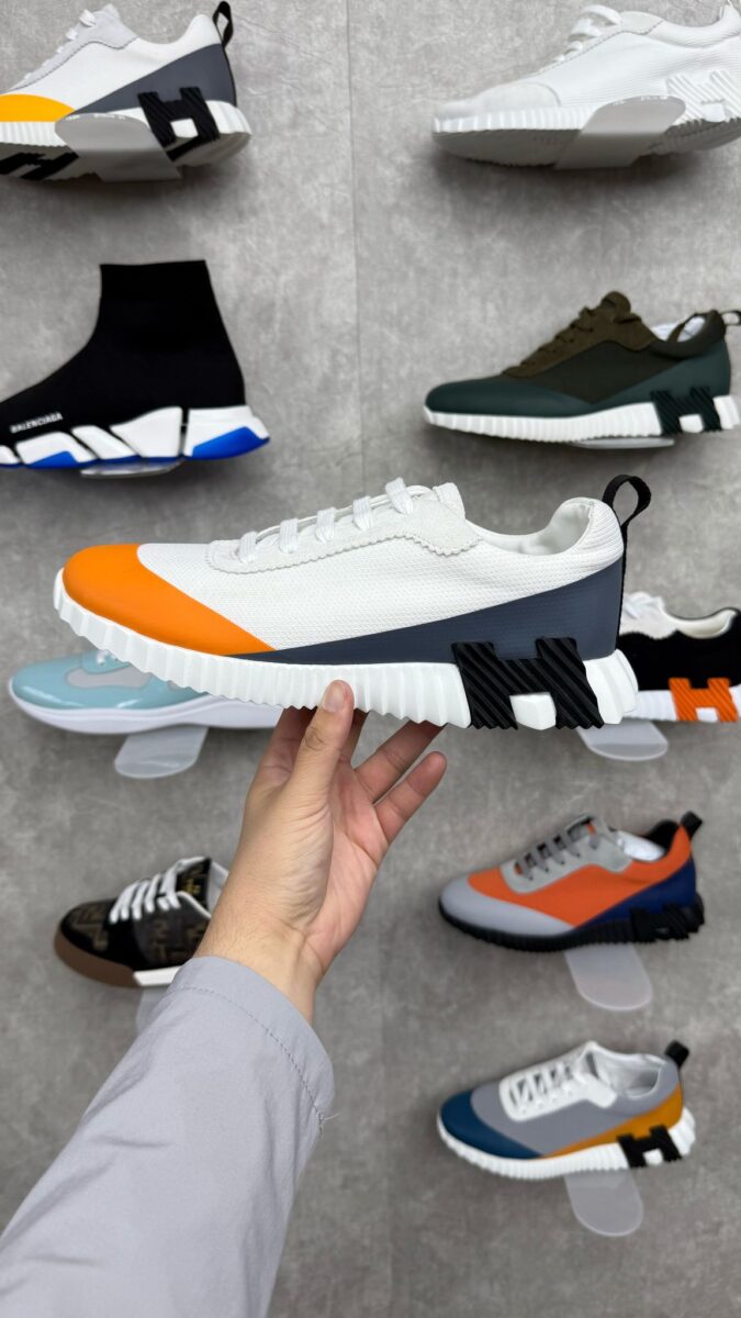 Hermes Sneaker Oranje Wit Zwart