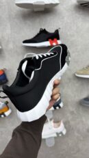 Hermes Bouncing Sneakers Zwart Wit, Witte lijnen