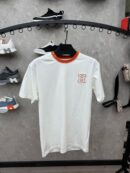 Hermes White Tshirt Basic Orange