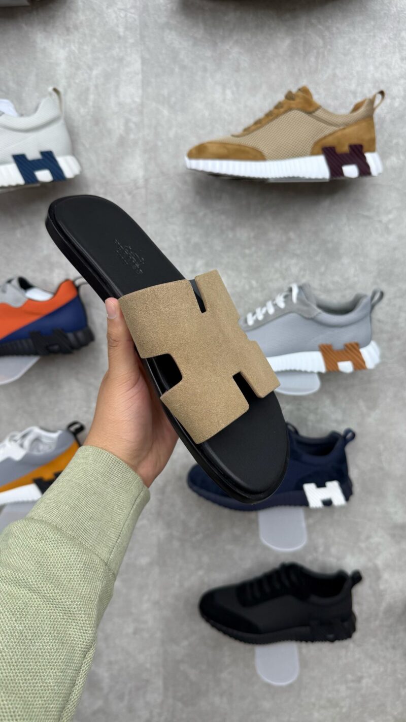 Hermes Slippers Taupe - Afbeelding 2