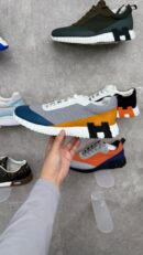 Hermes Sneaker Oranje Grijs Blauw