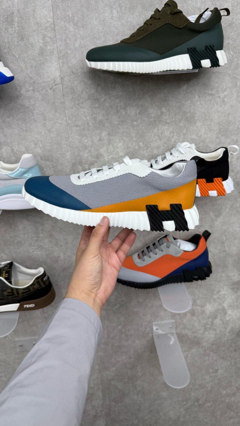Hermes Sneaker Oranje Grijs Blauw