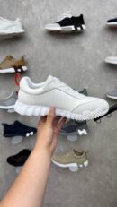 Hermes Bouncing Sneakers Wit, Oranje Logo