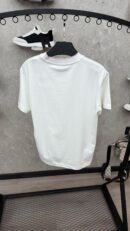 Hermes White Tshirt Basic Orange Small logo