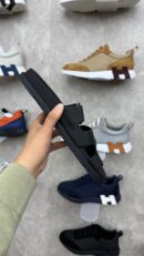 Hermes Sandalen Zwart Leer