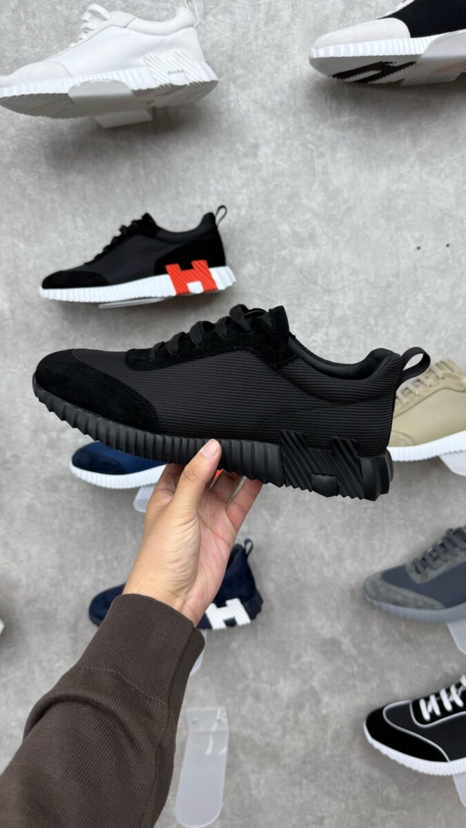 Hermes Bouncing Sneakers Black On Black
