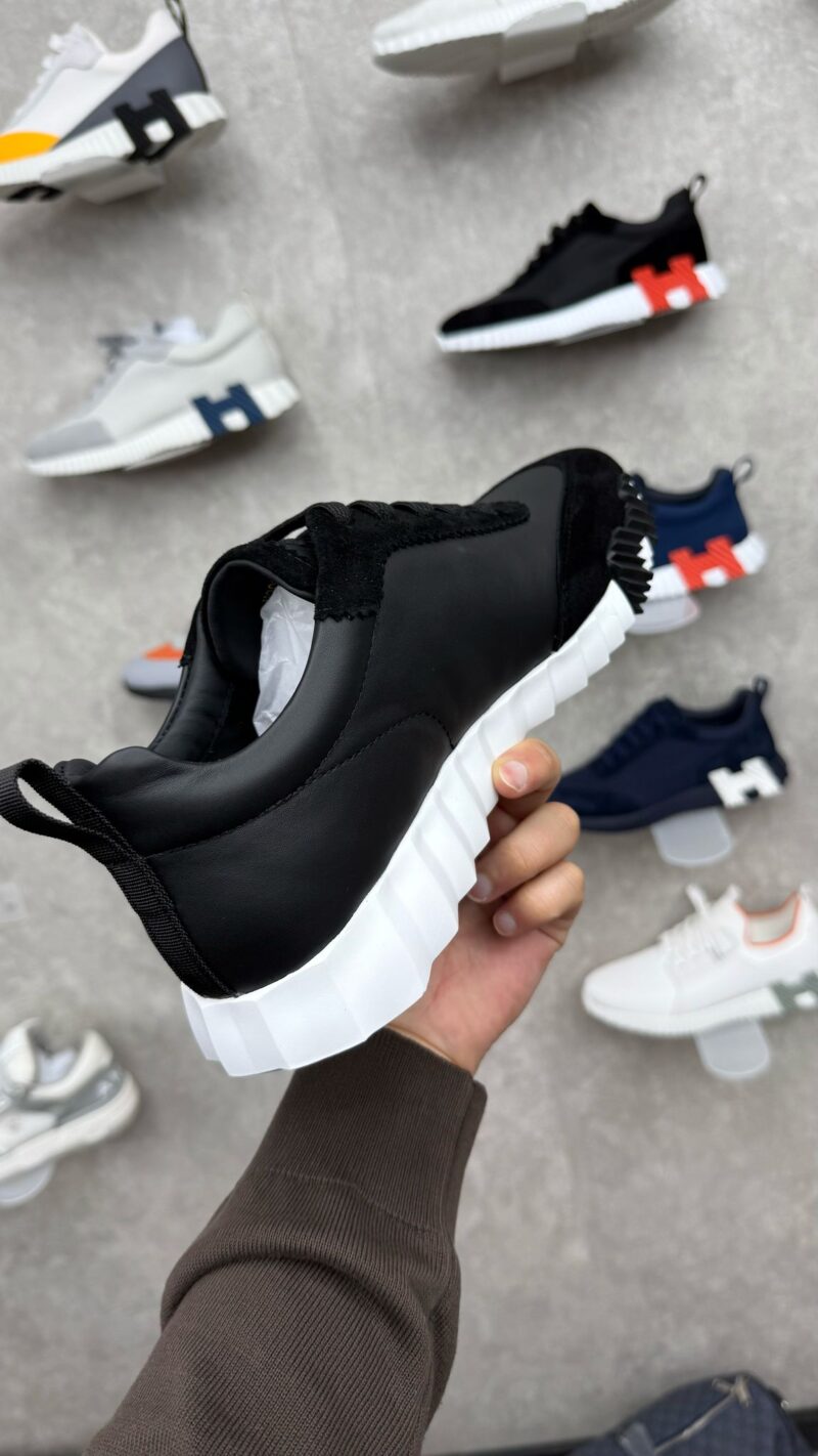 Hermes Bouncing Sneakers Zwart Wit - Afbeelding 2