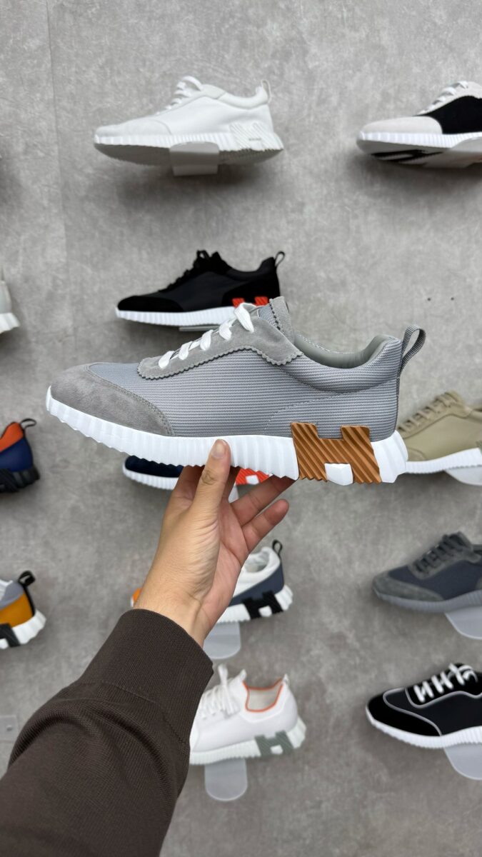 Hermes Bouncing Sneakers Grijs, Bruine H