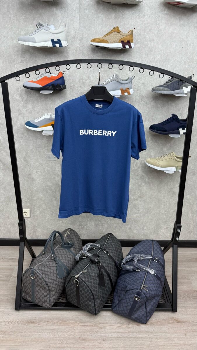 Burberry Text Blue T-Shirt