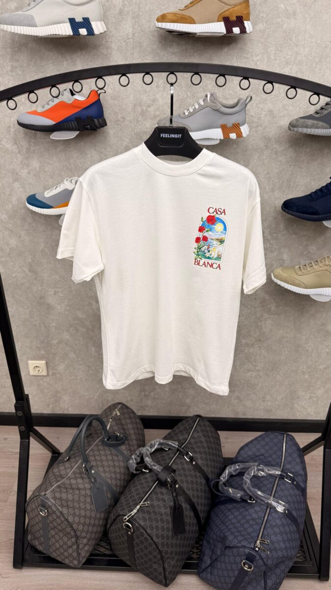 Casablanca White T-Shirt Rose