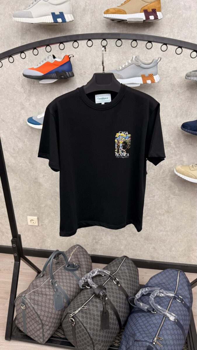 Casablanca Black T-Shirt Ghosty