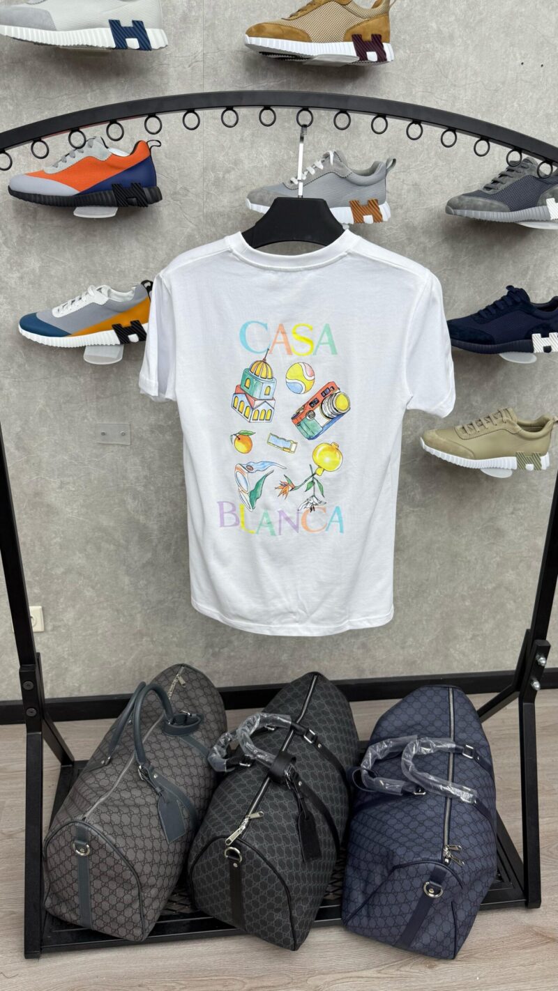 Casablanca White T-Shirt Mosq - Afbeelding 2