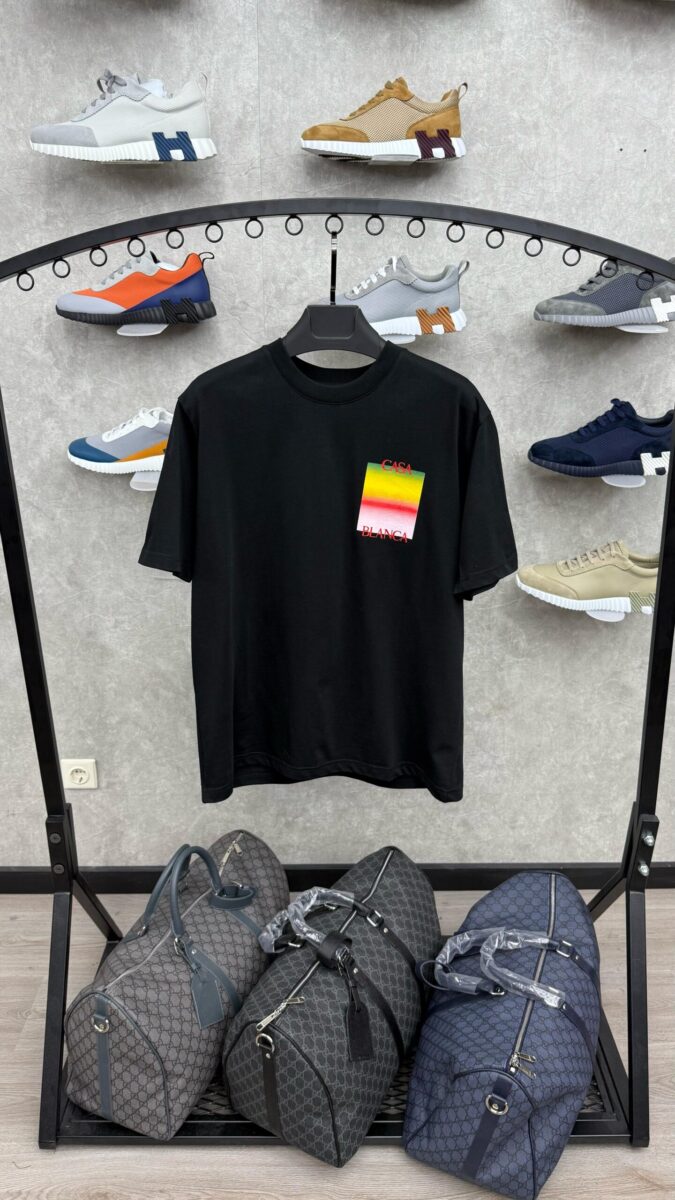 Casablanca Black T-Shirt Backwards