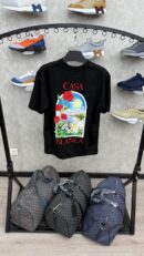 Casablanca Black T-Shirt Rose