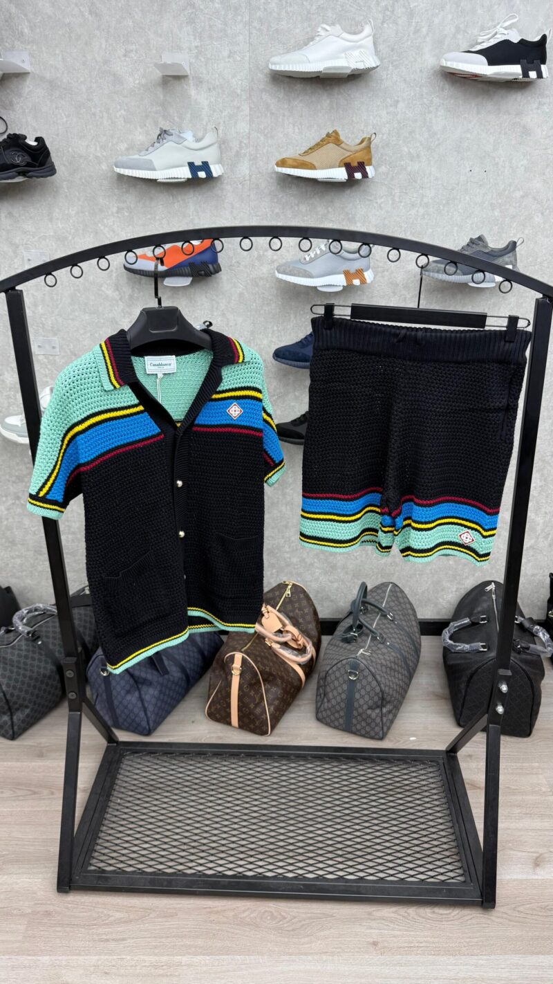 Casablanca Zomerset Zwart, Groen Blauw strepen