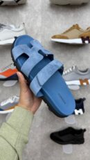 Hermes Sandalen Blauw Suede
