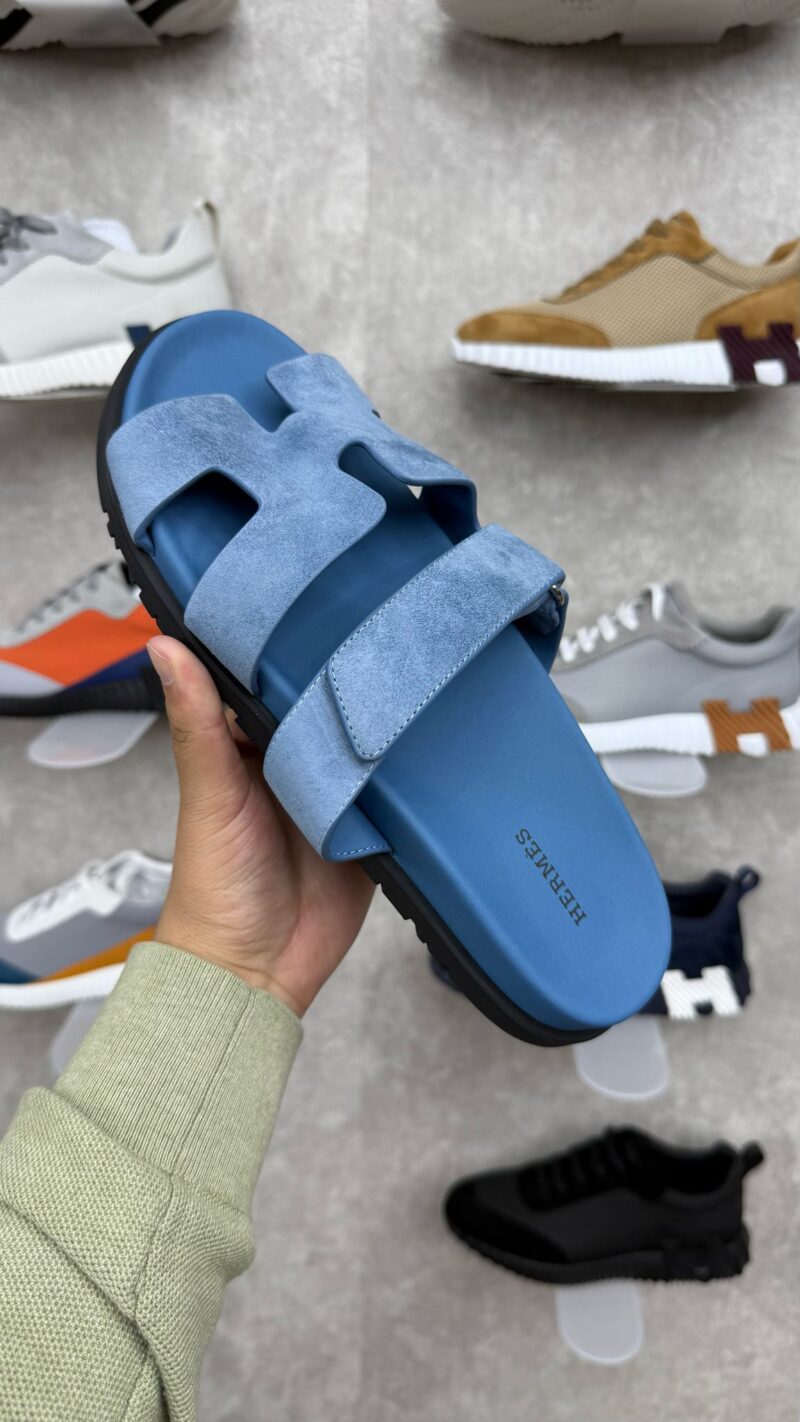 Hermes Sandalen Blauw Suede - Afbeelding 2
