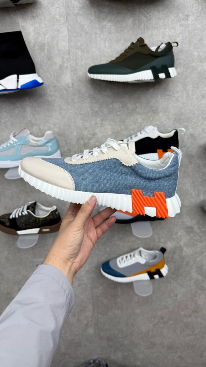 Hermes Sneaker Blauw Oranje