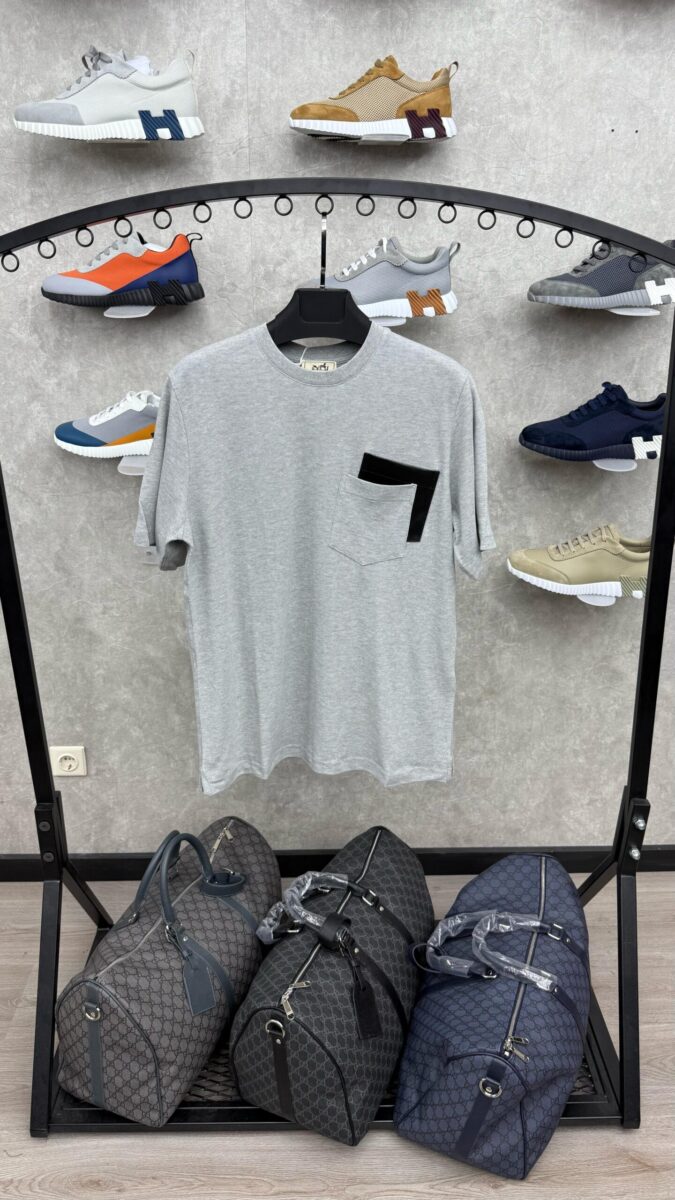 Hermes T-Shirt Zakje Grey