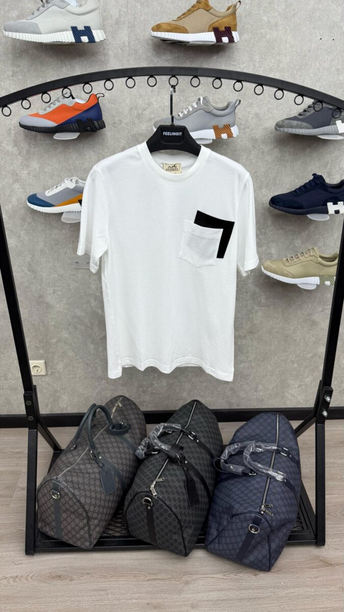 Hermes T-Shirt Zakje Wit