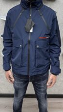 Prada Jasje Blauw Streep Logo