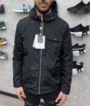 Moncler Zomerjasje Zwart Logo Voor
