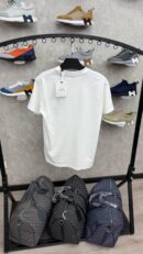 Moncler Wit T-Shirt Groen Zakje