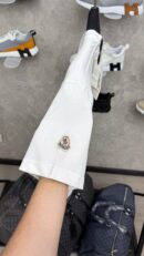 Moncler Wit T-Shirt Groen Zakje