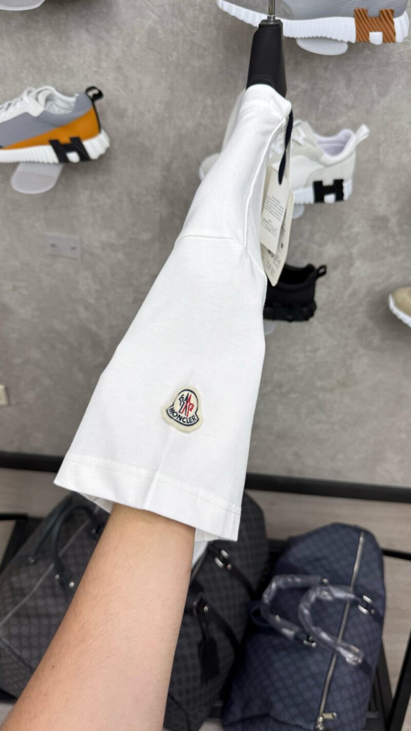 Moncler Wit T-Shirt Groen Zakje - Afbeelding 2