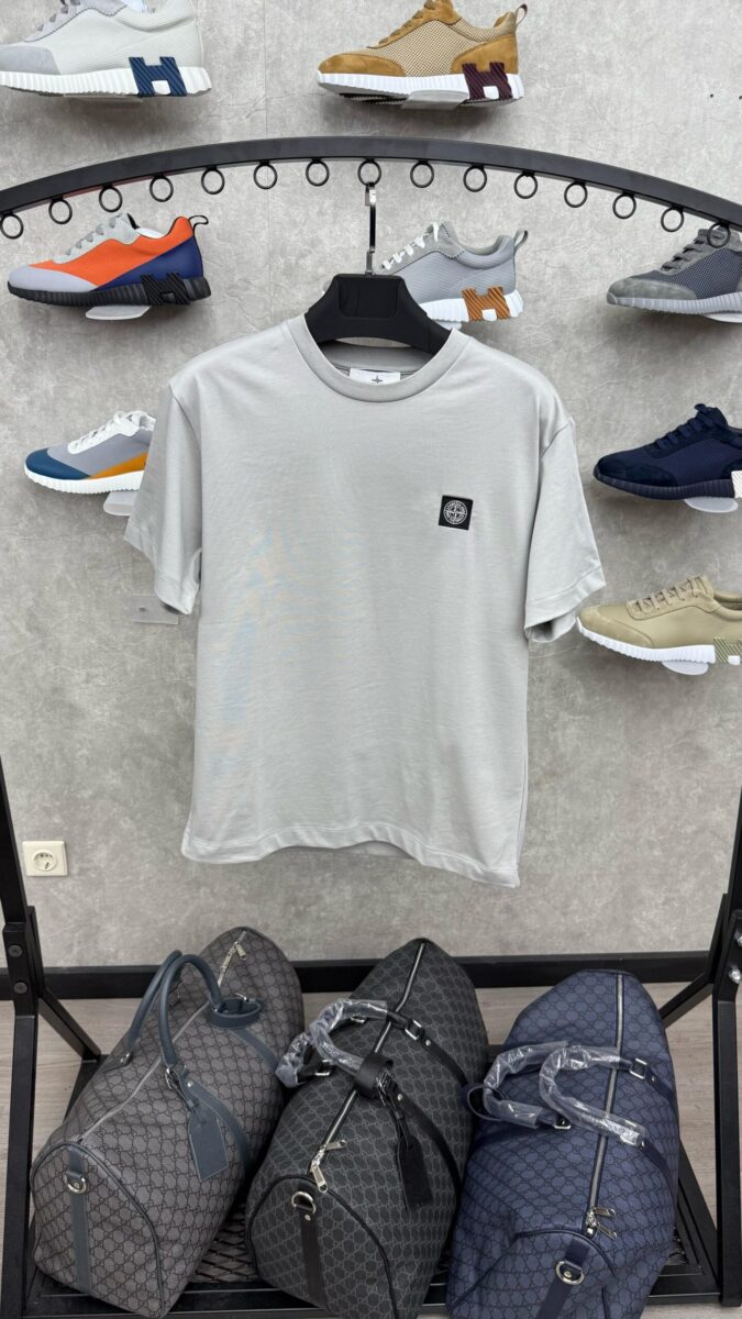 Stone Island Lichtgrijs T-Shirt Basic