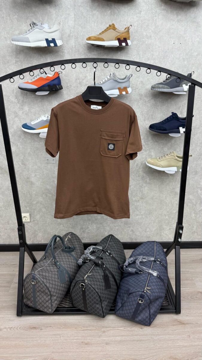 Stone Island Brown T-Shirt Zakje
