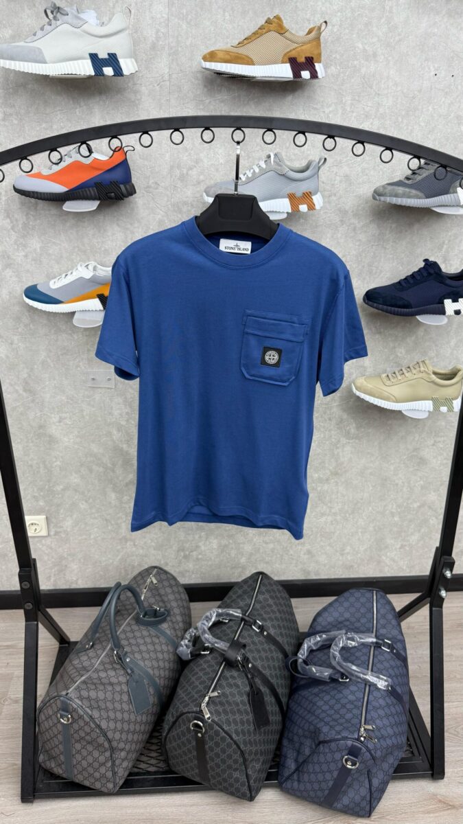 Stone Island Donkerblauw T-Shirt Zakje