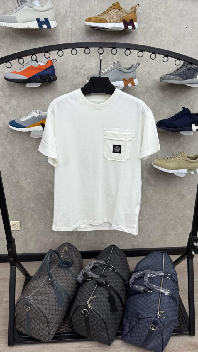 Stone Island Wit T-Shirt Zakje