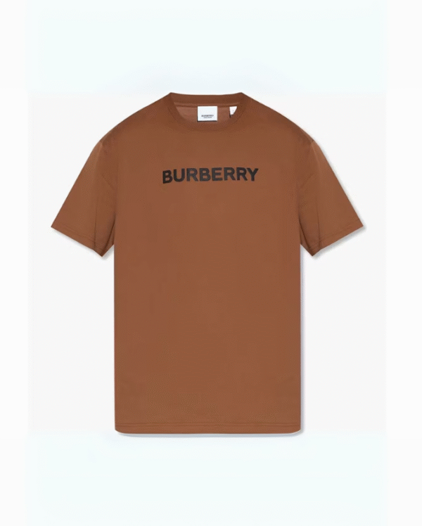Burberry Text T-Shirt Brown